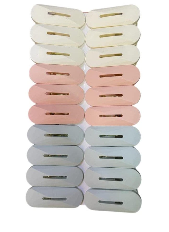 SAQOWARE 24 Pieces Cloth Clips | Hanger Clips, Slim-line Plastic Finger Clips Clothes Pants Hanger Clips | Clothing Line Clips Pegs Laundry Kitchen Outdoor | Multicolour  - Image 2