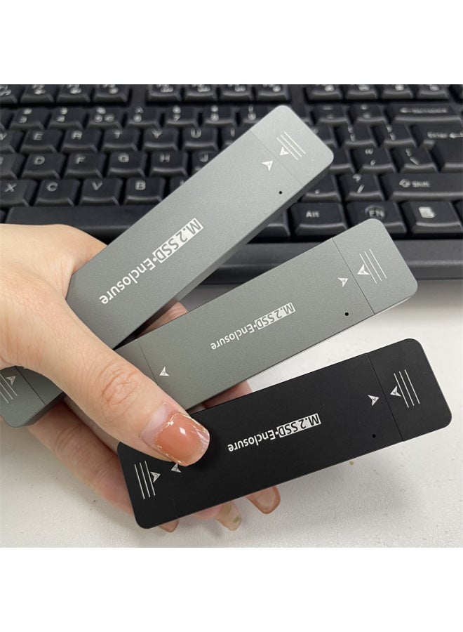 M.2 Solid State Ngff Hard Disk Nvme Dual Protocol To USB3.1 Direct Plug Magnetic Suction Hard Disk Box RTL9210B-Color:2242 Iron Gray/supports Dual Protocols - Image 5
