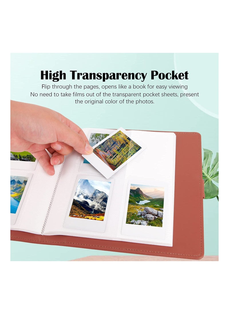 Generic 256 Pockets Photo Album for Fujifilm Instax Mini LiPlay 11 90 70 50S 26 25 9 8+ 8 7S Instant Camera for Link SP 1 Printer for Polaroid Snap SnapTouch PIC 300 Z2300 Mint Zip Printer Brwon  - Image 3