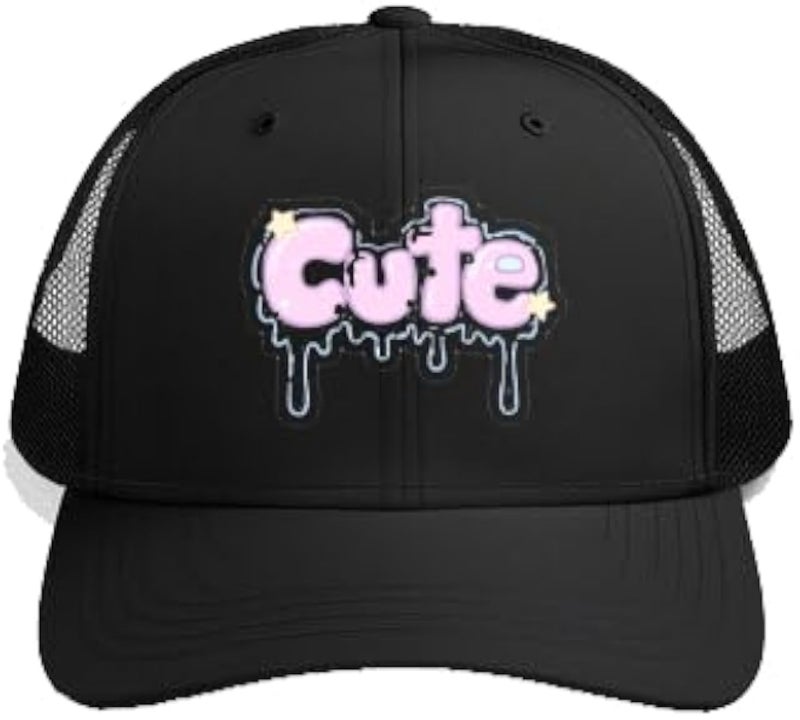 Cute Plain unisex baseball cap Black