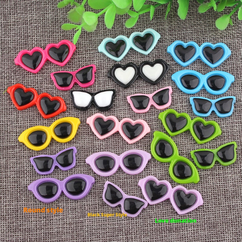 خرز راتنج بلاستيكي DIY على شكل قلب ودائرة ونجمة لصنع المجوهرات - Image 1