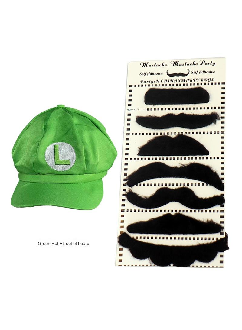 1 Pcs Super Mario Brother Luigi Costume Hats - Image 1