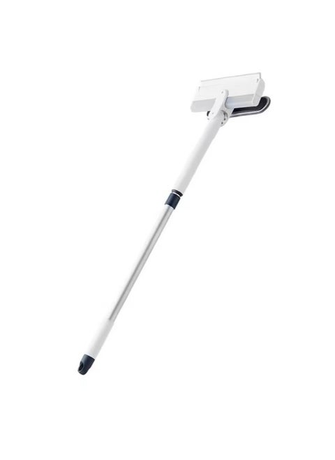 Window Cleaning Kit, 120cm Extendable 2 in 1 Scraper & Scrubber with Rotating Head, Home & Vehicle Glass Cleaner