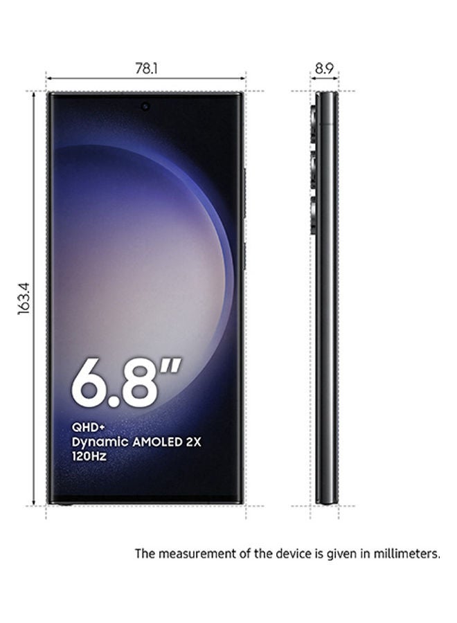 سامسونج هاتف Galaxy S23 Ultra 5G بشريحة اتصال واحدة + شريحة eSIM أسود فانتوم، وذاكرة وصول عشوائي (RAM) سعة 12 جيجابايت، وسعة 256 جيجابايت - إصدار عالمي - Image 2