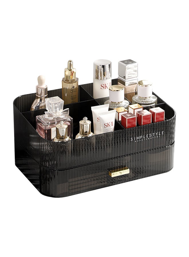 Sharpdo Makeup Organizer with Stackable Drawers, Bathroom Vanity Organizers and Storage, Ideal for Desk and Dresser Countertops, Great for Cosmetics , skincare, Lipsticks, Nail Care（Tray + 1 Drawer） - Image 1