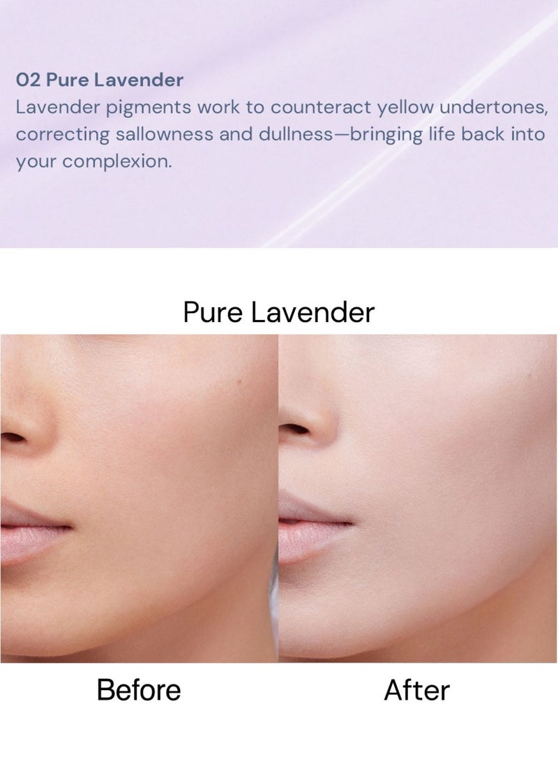 Flower Knows Shell’s Jewel Radiance Primer - Color-Correcting u0026 Hydrating Face Base - 02 Pure Lavender (Brightening Base for Dull Skin) - Image 3