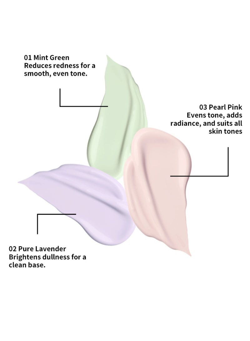 Flower Knows Shell’s Jewel Radiance Primer - Color-Correcting u0026 Hydrating Face Base - 02 Pure Lavender (Brightening Base for Dull Skin) - Image 5