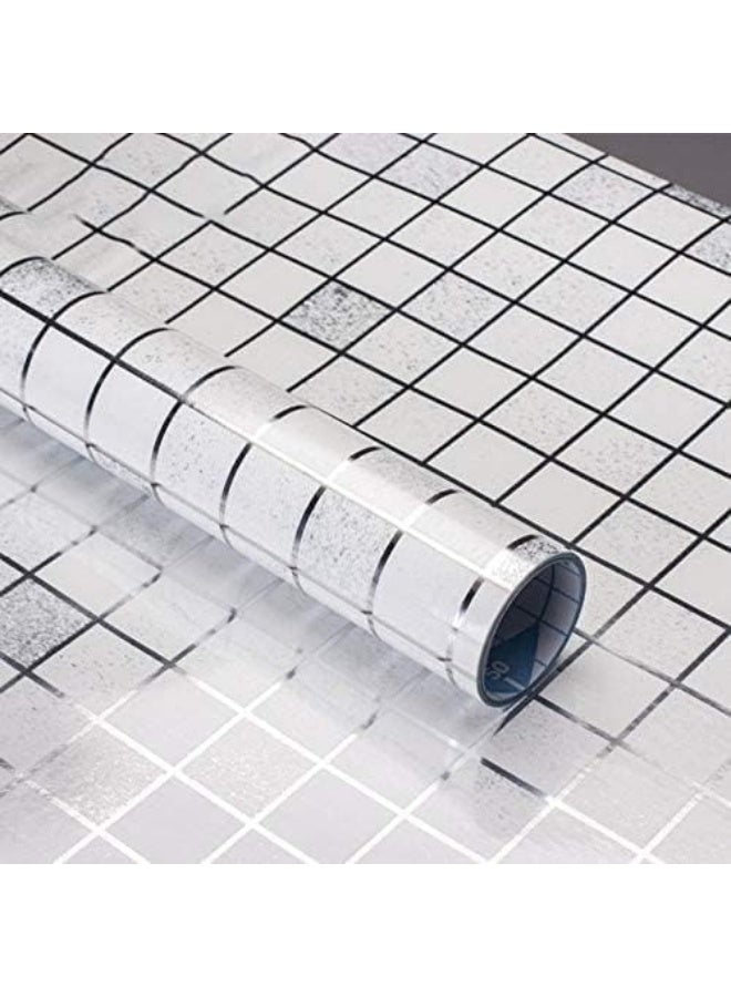 Kitchen Backsplash Wallpaper Stickers, Kitchen Stickers Self Adhesive Kitchen Aluminum Foil Stickers Oil Proof Waterproof Kitchen Stove Sticker (60cm x 2m, GREY) - Image 1