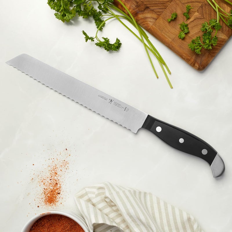 HENCKELS Statement Razor-Sharp 8-inch Bread Knife, Cake Knife, German Engineered Informed by 100+ Years of Mastery, Black - Image 1