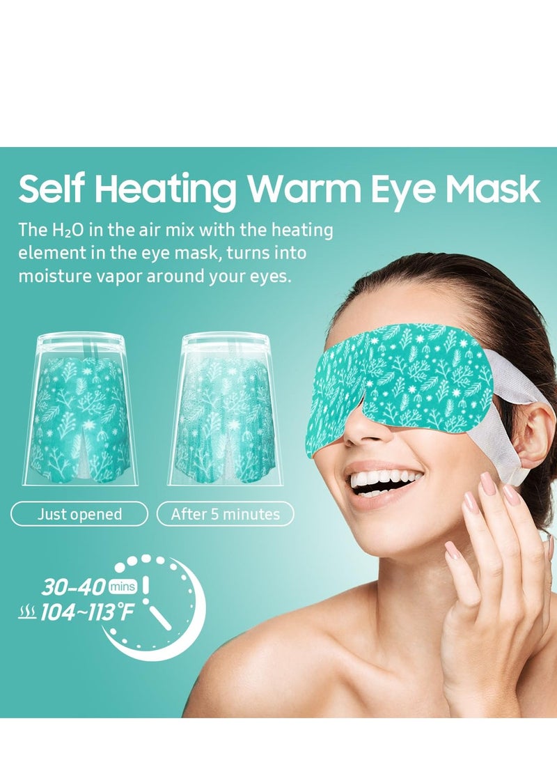 BeHoomi 20 Packs Steam Eye Mask, Heated Eye Mask Warm Compress for Eyes, Disposable Self Heating Eye Mask for Sleep, Spa, Travel Essentials & Relaxation Gifts for Women, Stocking Stuffers (Unscented)  - Image 2