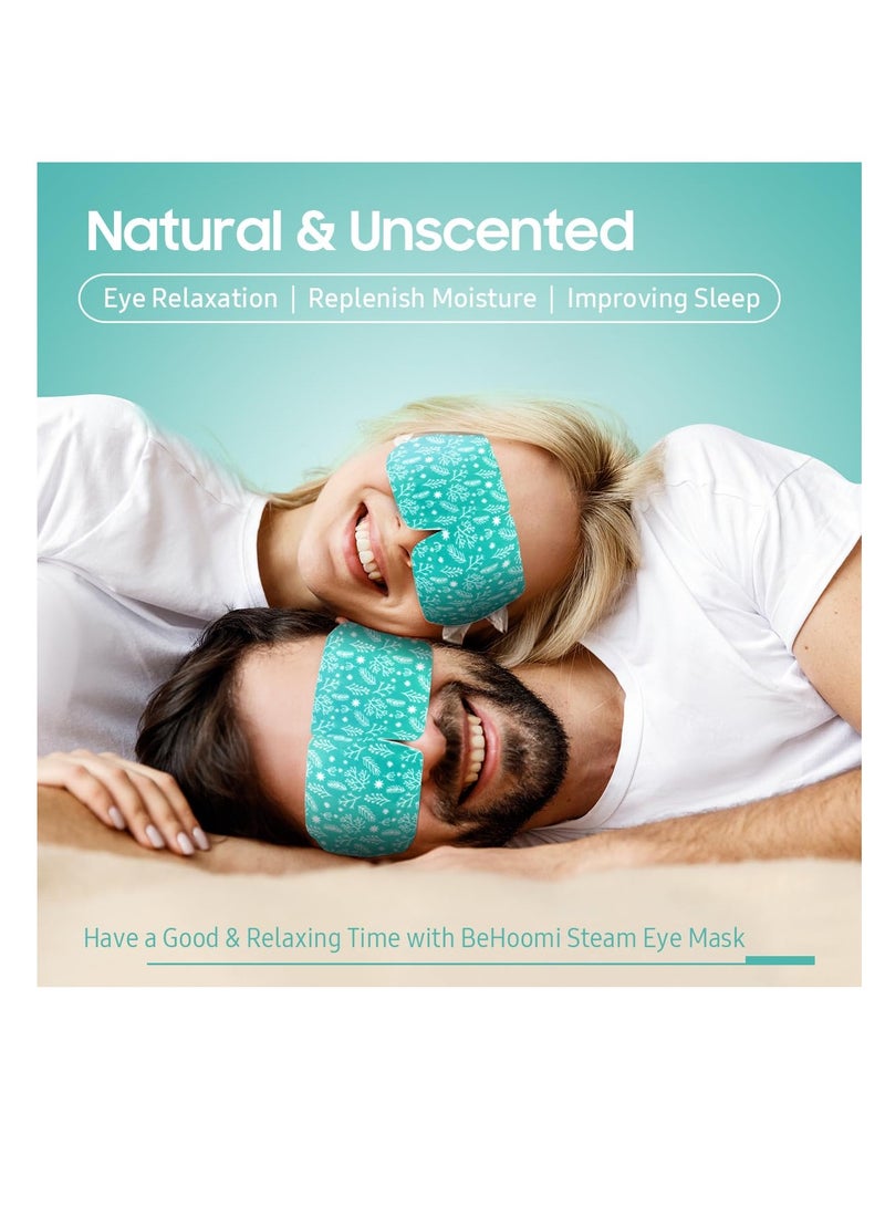 BeHoomi 20 Packs Steam Eye Mask, Heated Eye Mask Warm Compress for Eyes, Disposable Self Heating Eye Mask for Sleep, Spa, Travel Essentials & Relaxation Gifts for Women, Stocking Stuffers (Unscented)  - Image 3