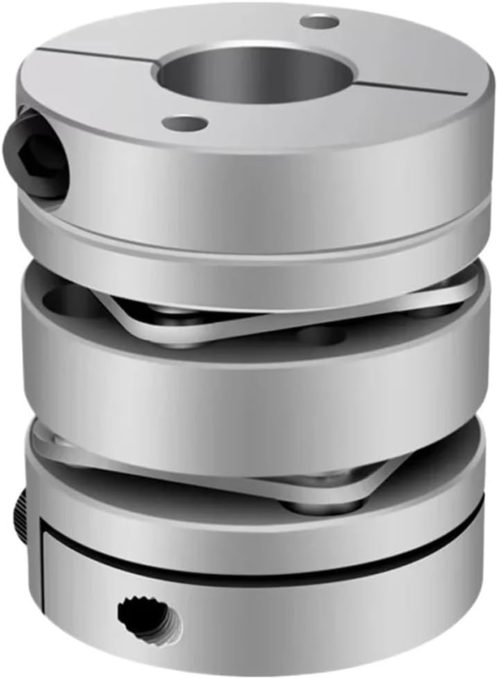 Aluminum Alloy Double Diaphragm Coupling D50mm L57mm Elastic Connector Size 12X16 - Image 1