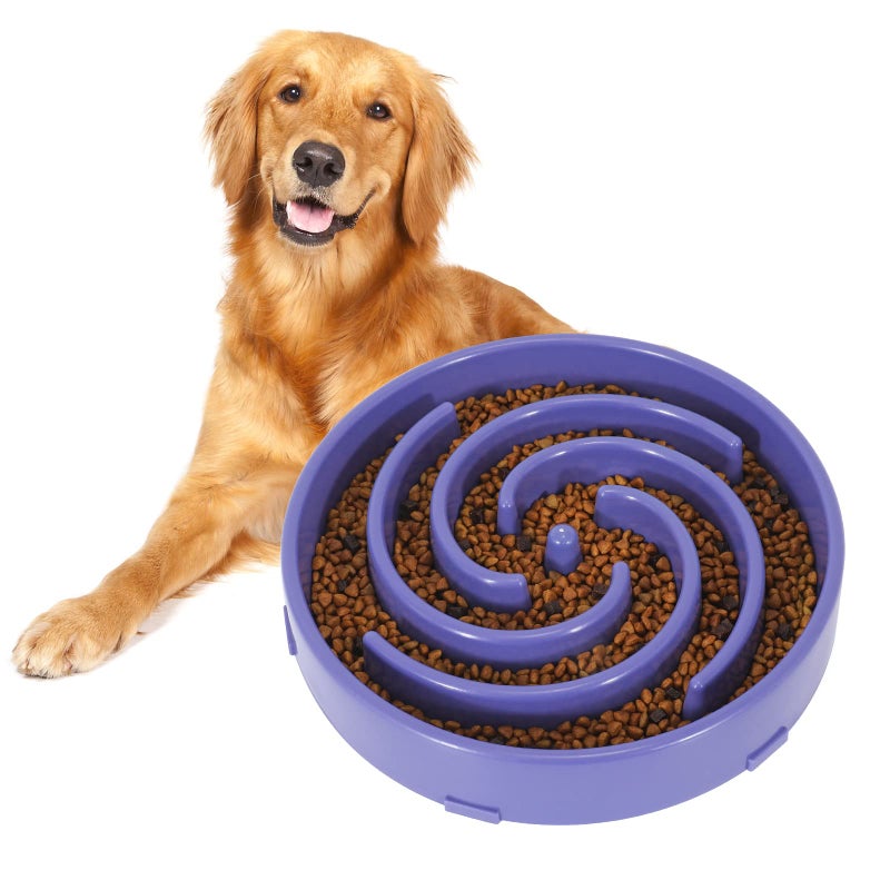 WHIPPY Slow Feeder Large Dog Bowls for Large Medium Dog Non Slip Maze Puzzle Bowl Pet Slower Food Feeding Dishes Interactive Bloat Stop Dog Bowl Preventing Choking Healthy Dog Bowl Lavender - Image 2