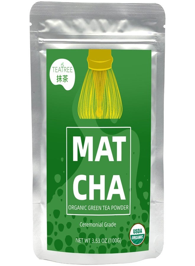 Teatree Ceremonial Grade Matcha (100g / 3.53oz), Organic Matcha Green Tea Powder, 100% Natural Pure Matcha for Lattes, Smoothies & Baking - Image 1
