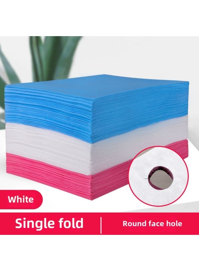 Beauty Salon Disposable Bed Sheet Waterproof Oil-proof Non-woven Mattress Ventilable Bed With Holes Special Bed Sheet Thickened-Color: White-Specifications:80*190  Thickened And Breathable Style  - Image 1