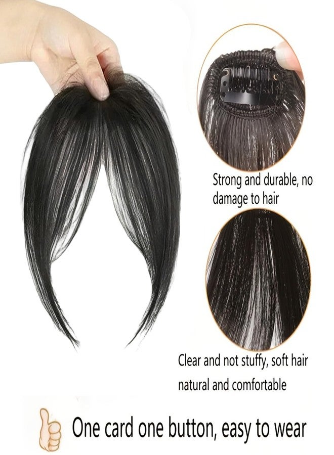 XFSAFDM Hair Topper for Women Thin Hair, Bangs for Women, Natural Looking Fringe Piece, Black Wig For Daily Styling & Special Occasions - Image 4
