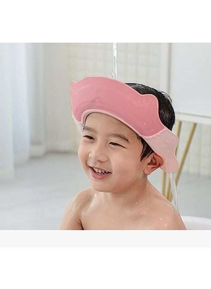 Generic - Baby Shower Cap Adjustable Bath Cap Soft Baby Toddler Protective Cap Waterproof Shampoo Cap Bath Cap Protect Infant Eyes Cover Ears (Pink) - Image 1