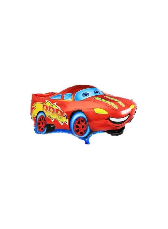 FI - FLICK IN FI - FLICK IN 63 Pcs Lightning Mcqueen Theme Racing Car 1st Birthday Decoration Kit for Boys Number 1 Gold Candle First Birthday Decorations Boy Tyre Foil Balloons (Pack of 63, Red & Black)  - Image 4