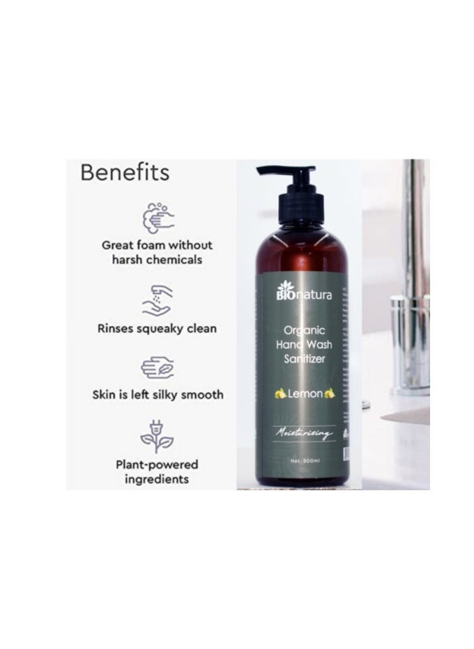 BioNatura - BioNatura Organic Hand soap 500ml; Made from OIlive and coconut oil with lemon essential oil and Glycerine - Image 1