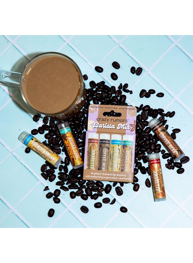 crazy rumors Barista Mix Lip Balm 4Pack Mix (Amaretto French Vanilla Coffee Bean & Spiced Chai) 100% Natural Vegan Plantbased Made In Usa - Image 3