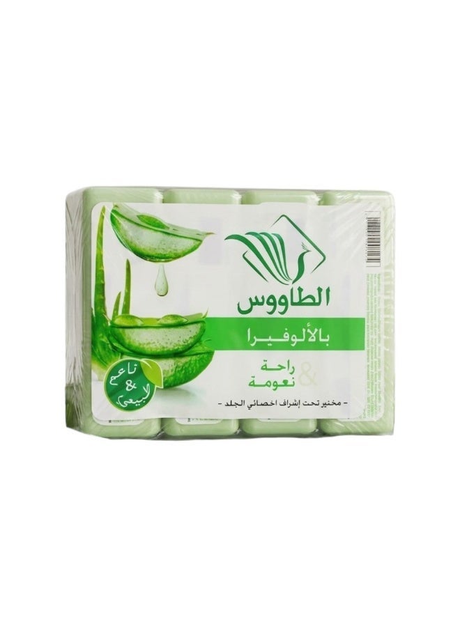 Taous Solid Moroccan Bar Soap 1x4 pcs 125g – Aloe Vera - Image 1