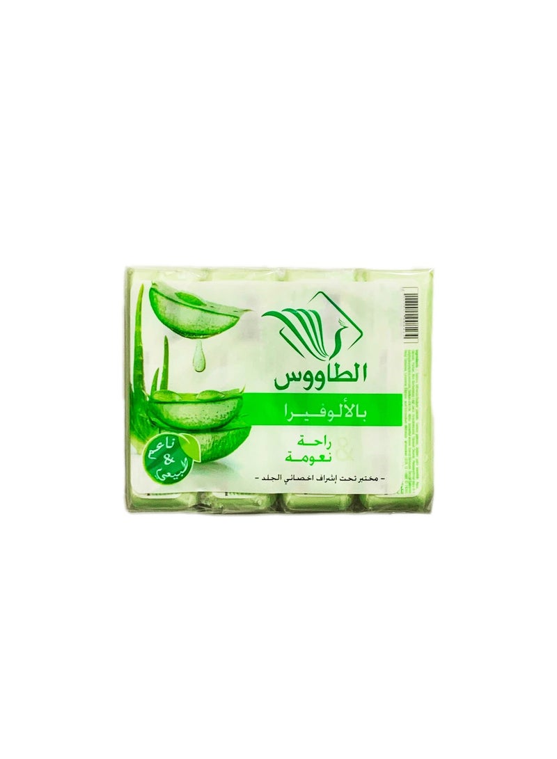 Taous Solid Moroccan Bar Soap 1x4 pcs 125g – Aloe Vera - Image 2