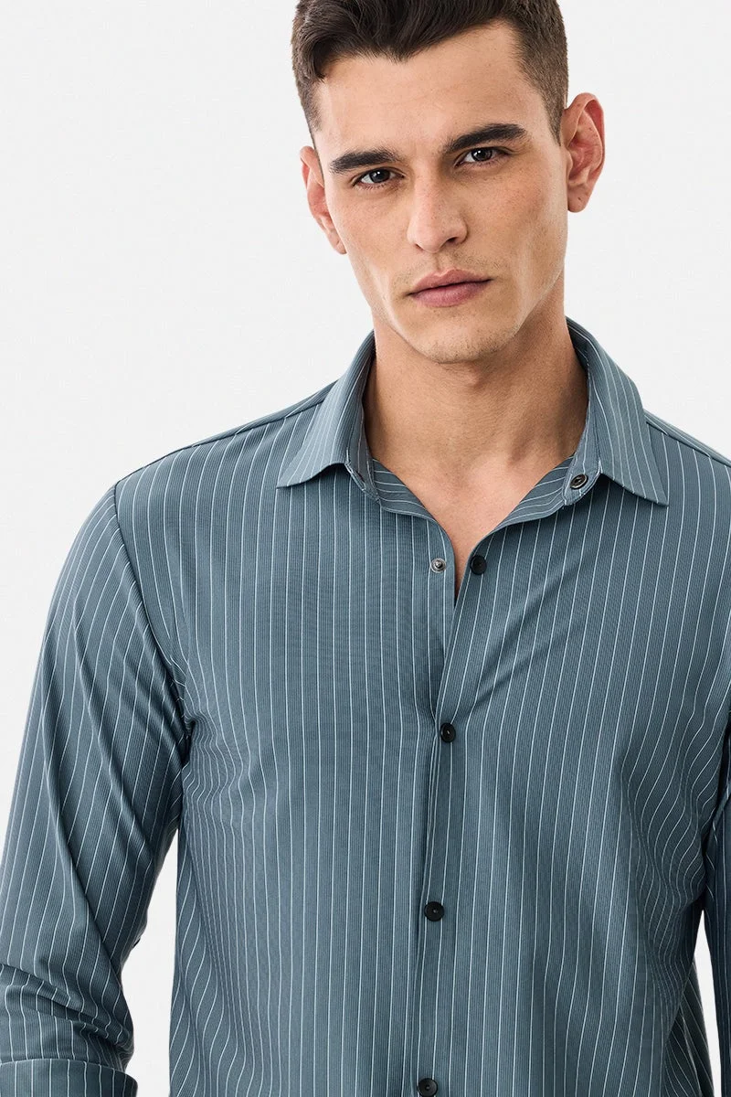 SNITCH Technical Stretch Stripes Shirt