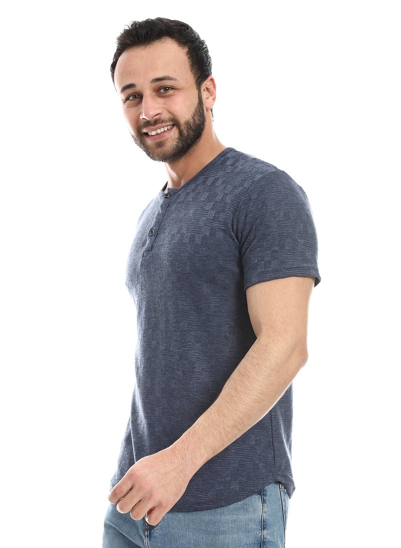 Caesar Mens T- Shirt With Half Sleeves And Round Neck - Image 3