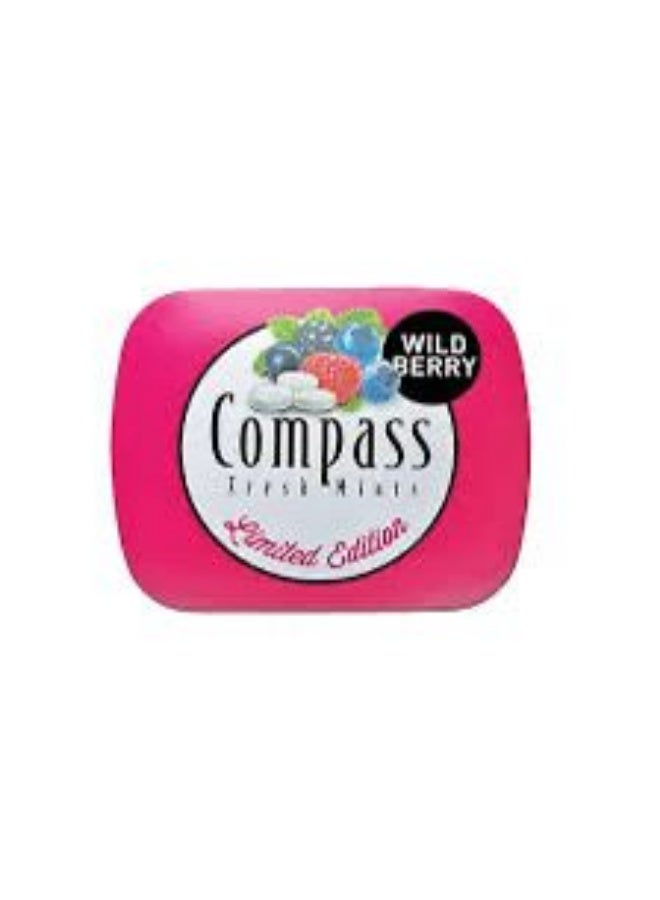 كومباس حلوى النعناع بنكهة التوت البري الخالية من السكر مع المُحليات