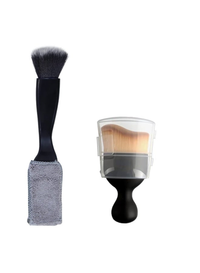 2 Pack Of Car Interior Detail Dust Brushes, Soft Car Interior Detail Kit Tools, Dashboard Dust Removal Brushes Suitable For Cars, Trucks Suv、 Rv Interior Cleaning - Image 1