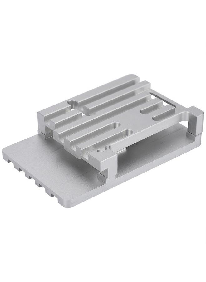 Thoraya Aluminum Alloy CNC Enclosure Case Metal Shell Compatible For Raspberry Pi 3B+ V2 (Silver)  - Image 1