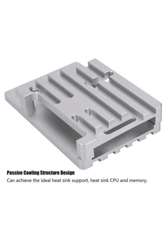 Thoraya Aluminum Alloy CNC Enclosure Case Metal Shell Compatible For Raspberry Pi 3B+ V2 (Silver)  - Image 5