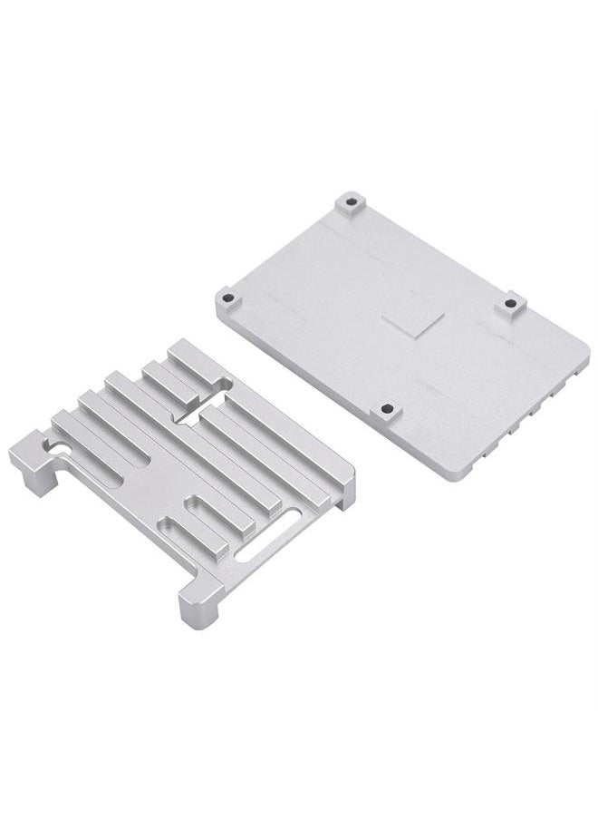 Thoraya Aluminum Alloy CNC Enclosure Case Metal Shell Compatible For Raspberry Pi 3B+ V2 (Silver)  - Image 4