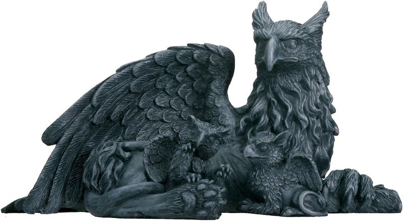 Summit Treestands Griffin with Babies Statue - Mythical Fantasy Animal Figurine Decoration