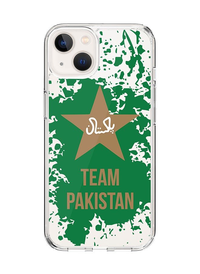 Stylizedd Classic Clear Case for Apple iPhone 15 Hybrid Soft Case Flexible Edges Anti Drop TPU PC Gel Thin Transparent Cover [ Designed for Apple iPhone 15 ] - Team Pakistan - Image 1