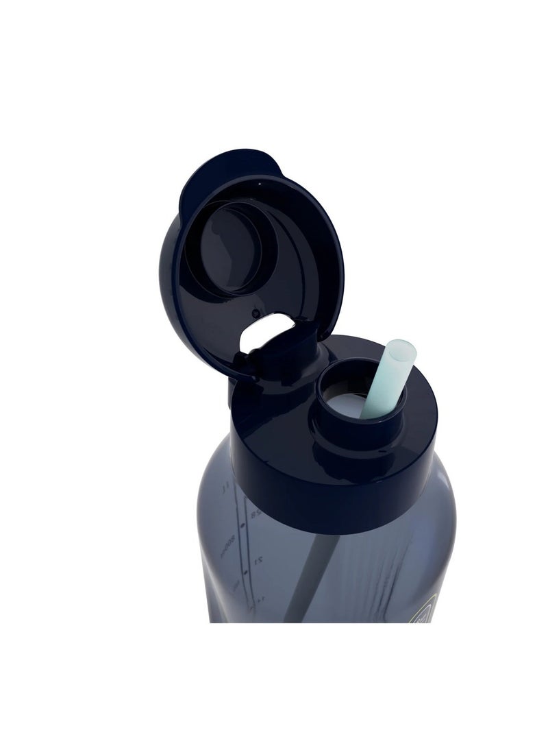 Tupperware ECO AquaVibe Bottle 1.2L(Black) Hydration Tracker Water Bottle with Straw , Leak-Proof, BPA-Free Plastic, Easy-Sip Flip Lid - Image 4