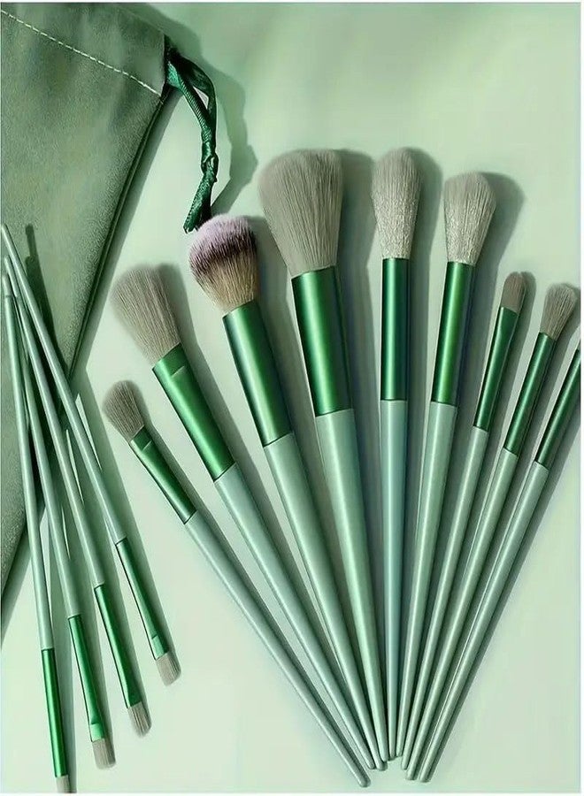 SHOPECOM 13 Pcs Makeup Brush Set Makeup Brush Set with Soft Nylon brush ABS Handle for all skin use gift for makeup artist beauty parlour Foundation Brush Face Powder Blush Eyeshadow Brush multicolour - Image 3