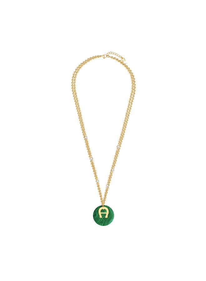 AIGNER Avena Malachite & Crystals Necklace - Image 1