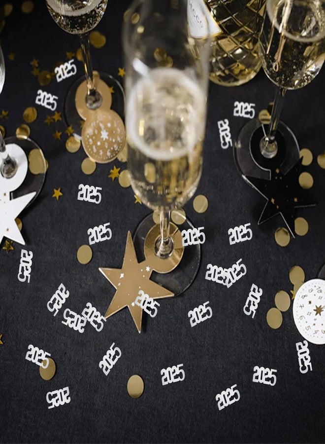UNIIDECO 2025 Confetti 1.8 Ounces/750PCS New Year's Eve Glitter Table Confetti Centerpiece for New Years Graduation Decorations Class of 2025 Birthday Baby Shower Wedding (Silver) - Image 4