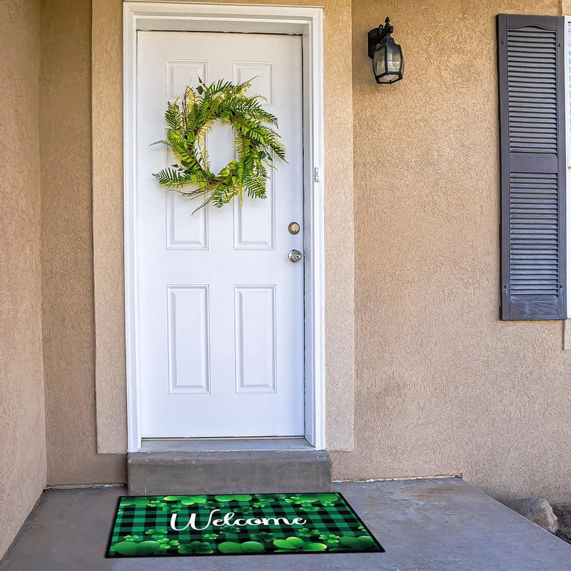 Timtin St. Patrick's Day Doormat with Shamrocks - Image 2