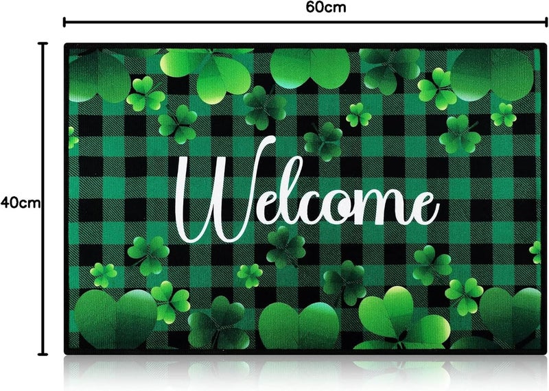 Timtin St. Patrick's Day Doormat with Shamrocks - Image 3