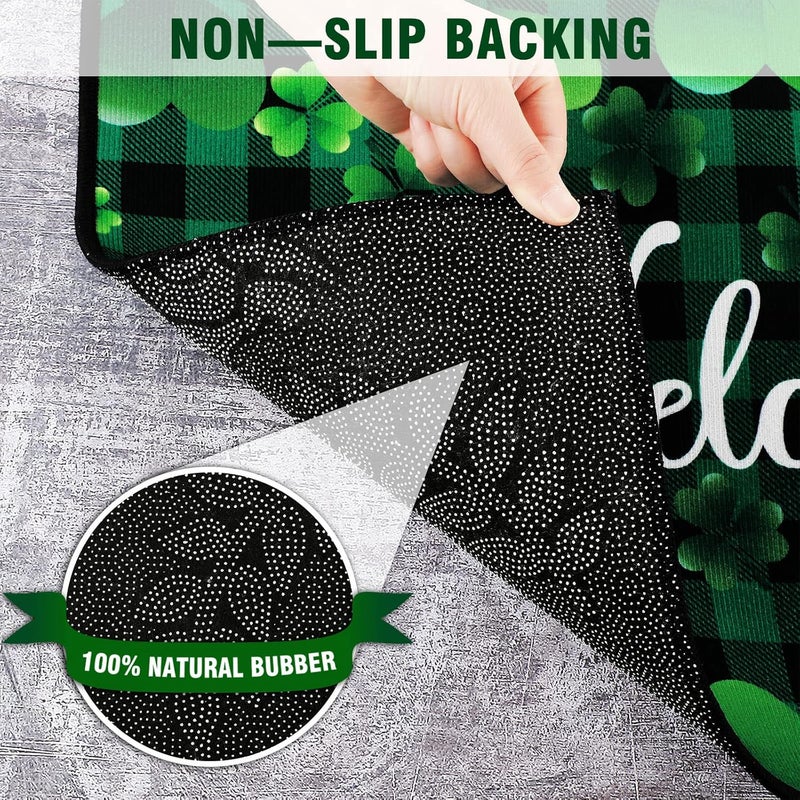 Timtin St. Patrick's Day Doormat with Shamrocks - Image 5