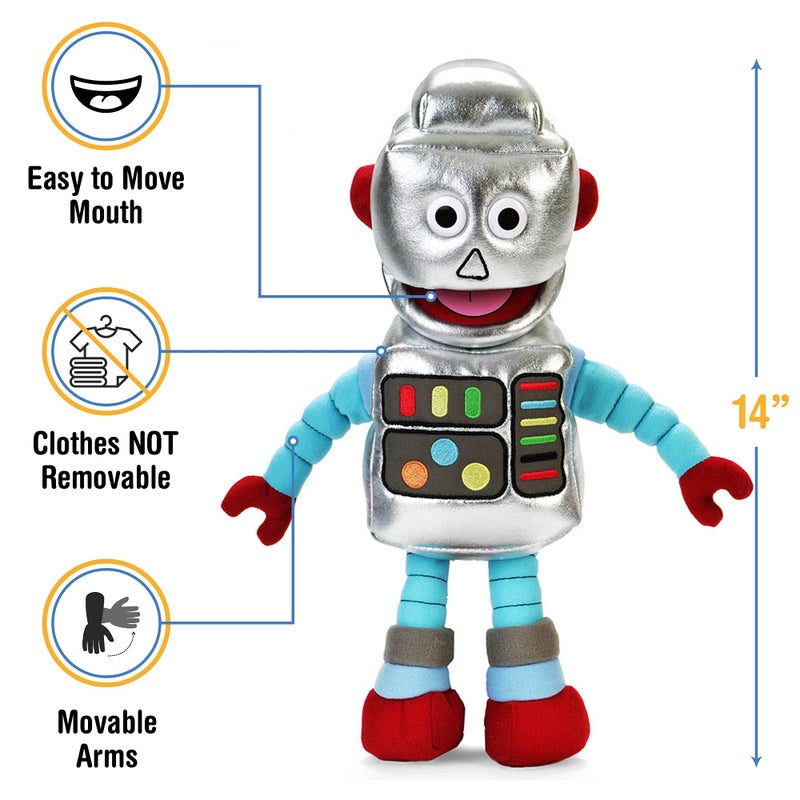 Silly Puppets دمية روبوت 14 بوصة، دمية يد - Image 3