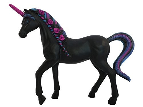 GlitZGlam Miniature Unicorn Statue - Black Beauty Figurine - for Your Enchanted Fairy Garden. 5.5 inches Tall Fairy Garden Accessory - Image 1