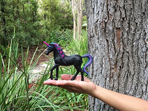 GlitZGlam Miniature Unicorn Statue - Black Beauty Figurine - for Your Enchanted Fairy Garden. 5.5 inches Tall Fairy Garden Accessory - Image 5