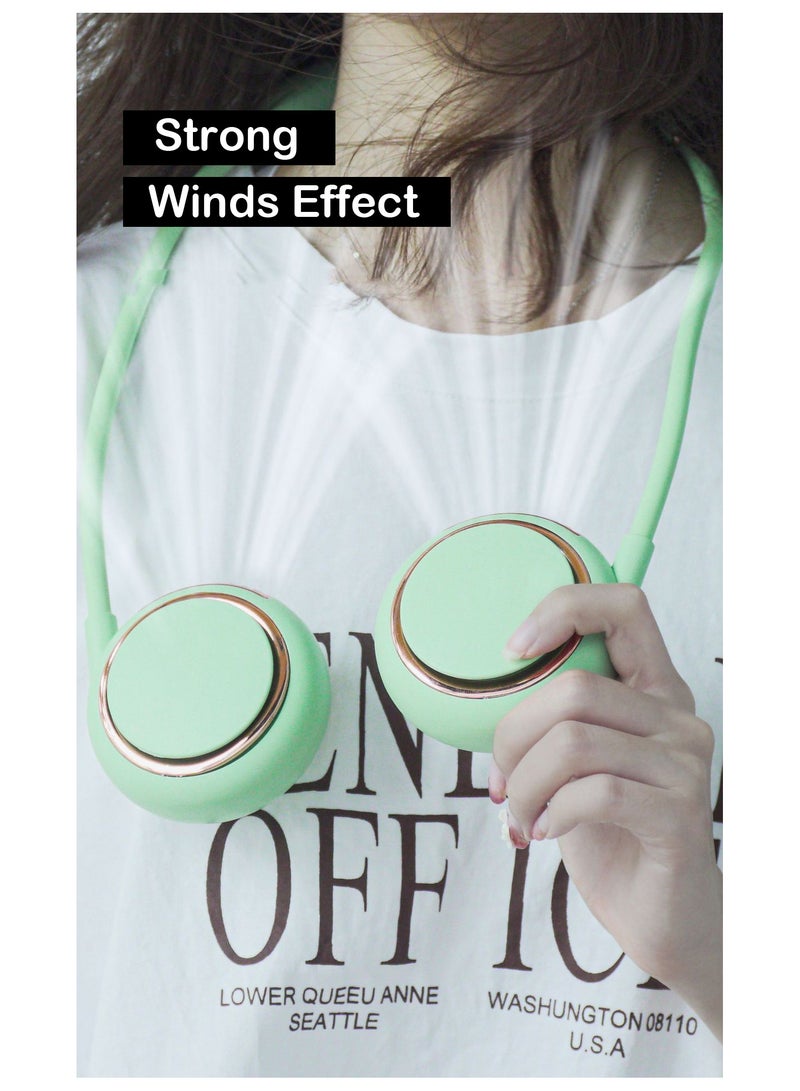 Rechargeable Hand-free Neck Fan with 3 Speeds for Travel Home School and Office - Image 2