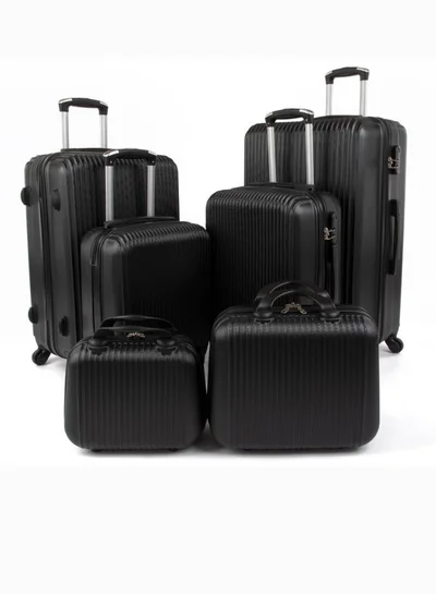 LIMRA Luggage set 6 pieces travel Bags with a distinctive design from limra black