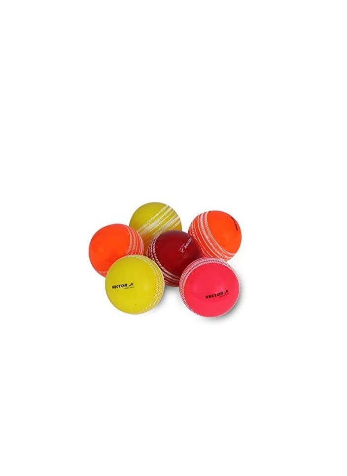 Vector X Swing Wind Ball for Cricket | Pack of 6 |Material : Synthetic | Adult | Outdoor Sports |  Cricket Ball  - Image 1
