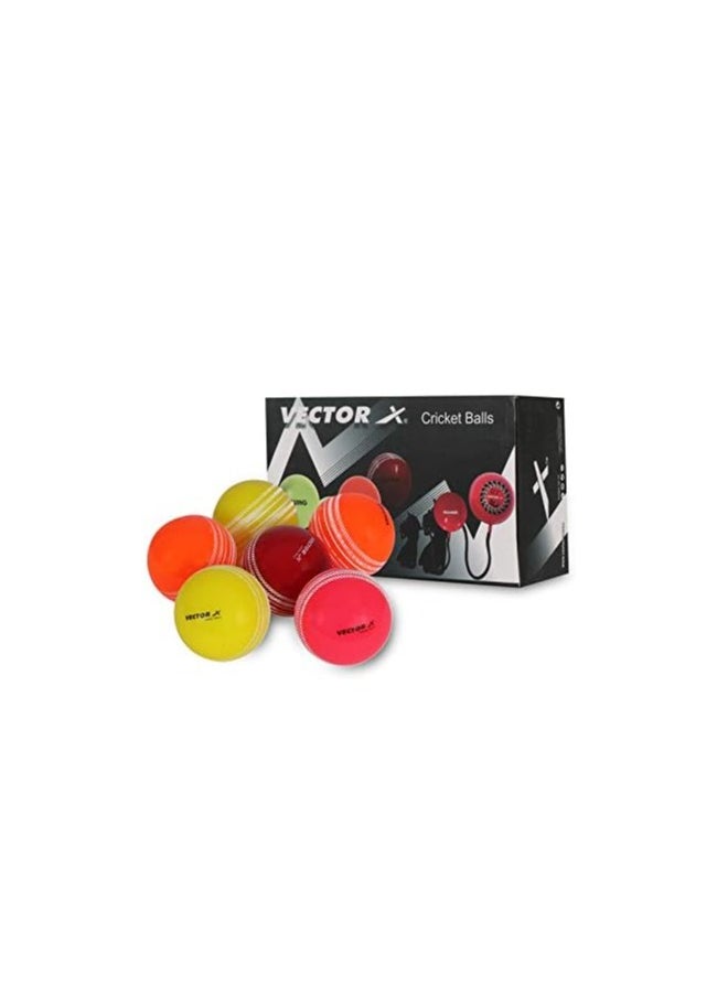 Vector X Swing Wind Ball for Cricket | Pack of 6 |Material : Synthetic | Adult | Outdoor Sports |  Cricket Ball  - Image 2