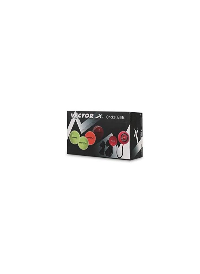 Vector X Swing Wind Ball for Cricket | Pack of 6 |Material : Synthetic | Adult | Outdoor Sports |  Cricket Ball  - Image 3